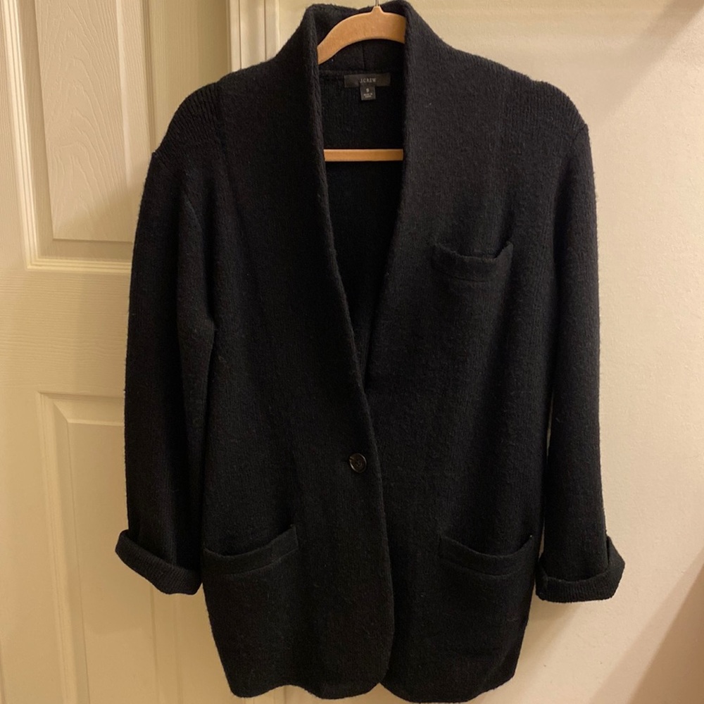 JCrew cocoon sweater blazer in Black